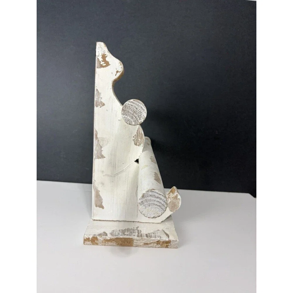Wooden Jewelry Display Stand White Bracelet Necklace Watch Holder Organizer